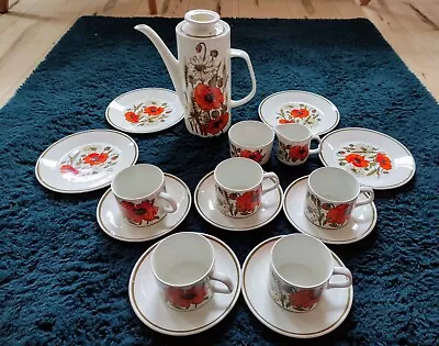Buy Alfred Meakin Poppy Ironstone Coffee Vintage 1960's Retro Home Kitsch • 60£