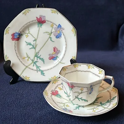 Buy 1930 Vintage Art Nouveau Royal Doulton Tea Trio Cup Saucer Plate Anemone H3955 • 32£