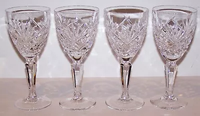 Buy Exquisite Set Of 4 Galway Irish Crystal Ashford Plain Base 6  White Wine Glasses • 137.23£