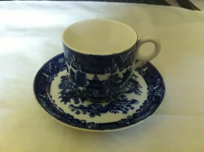 Buy Antique Royal Worcester Cup And Saucer Willow Pattern • 4.99£