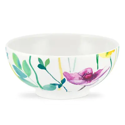 Buy Portmeirion Boxed Set Of 4 Footed Bowls With Water Garden Pattern -Multicolor • 48£