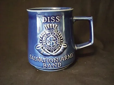 Buy Vintage Holkham Studio Pottery Blue Glaze Diss Salvation Army Band • 7.99£