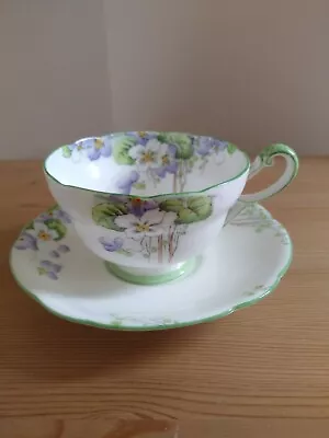 Buy Paragon Violets And Pansies Cup And Saucer. • 32£