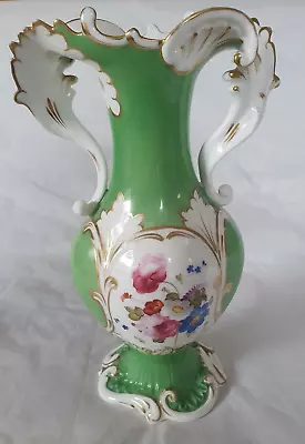Buy English Twin Handled Rococo Rockingham Style Vase, Circa Early- Mid 19th Century • 90£