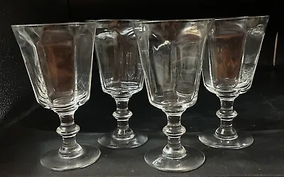 Buy LENOX Antique Clear Crystal Glasses 6 3/4” Water Glasses Goblets Set Of 4 • 18.90£