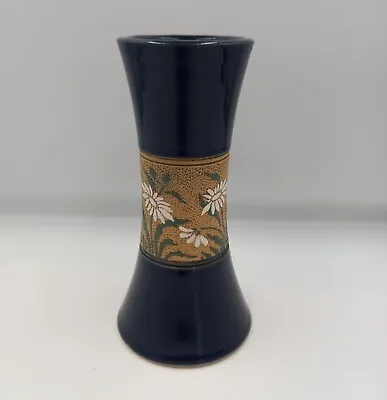 Buy Antique Lovatt Langley Pottery Stoneware Daisy Vase Dark Blue 15cm • 7£