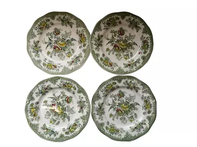 Buy Enoch Wedgwood Tunstall Oriental Pheasants Dinner Plates In Green  25Cm X 4 • 14.99£