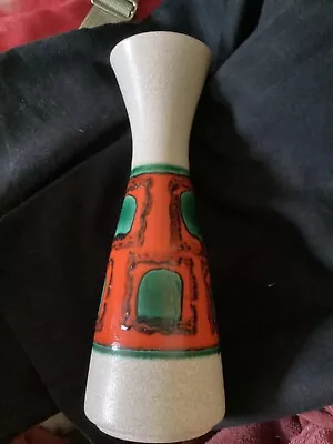 Buy 102125 German Pottery Vase In Very Good Condition. Retro Style. • 35£
