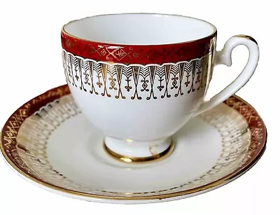 Buy Vintage Royal Grafton Majestic Red Demitasse Coffee Cup And Saucer • 5.65£