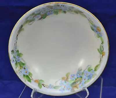 Buy Antique Limoges Hand Painted Blue Flower Dish Bowl Signed Circa 1900 • 13.28£