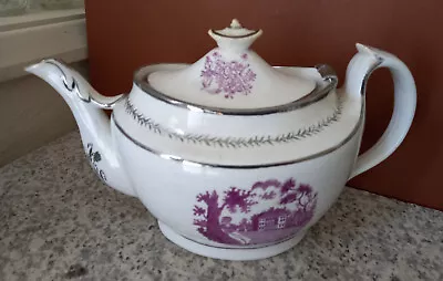 Buy Country House Decorated Antique China Teapot (repaired) • 3.20£