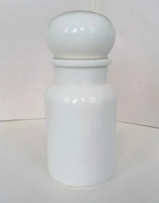 Buy 1970s Vintage Apothecary Jar In White Glass • 24.99£