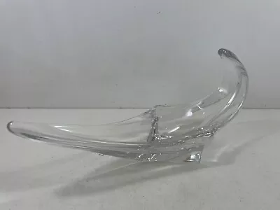 Buy Abstract Glass Ornament Dish Bowl Clear Studio Glassware • 9.99£