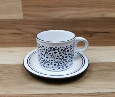 Buy Hornsea Pottery Love Story Rare Blue Floral Tea Cup & Saucer • 15.99£