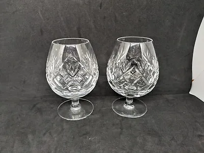 Buy 2 X Royal Doulton Crystal Georgian Cut Brandy Glass 12.2cm Tall (Approx 4.75 ) • 20£