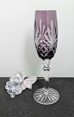 Buy Vintage BOHEMIAN/AJKA Crystal Glass Champane Flute, Ametyst Cut-to-Clear, 6oz,9  • 38.56£