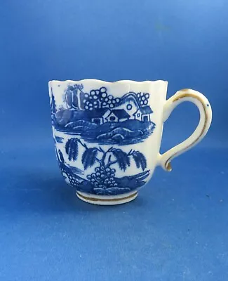 Buy Antique Early 19thc Caughley Blue & White  Cup Pagoda Pattern C1800 • 10£