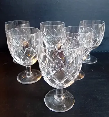 Buy Superb Set Of 6 Thomas Webb  Cut  Lead Crystal Wine Glasses • 18£