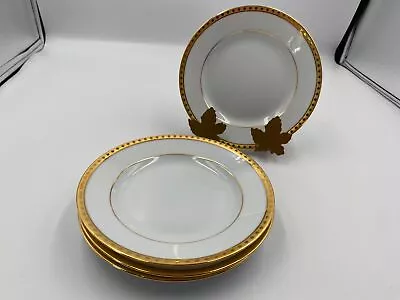 Buy Set Of 4 Tiffany & Co. GOLD BAND Appetizer / Bread Plates Limoges France • 210.98£