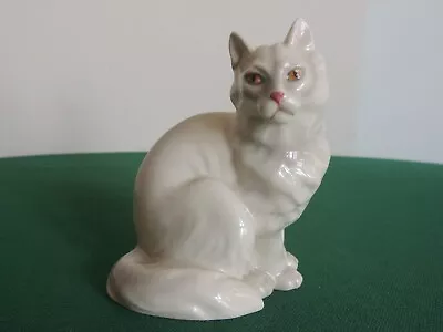 Buy Vintage Austria Wien Keramos Knight Ceramics Sitting White Cat Figurine ~ 4 1/2  • 82.54£
