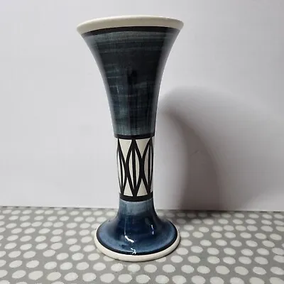 Buy Vintage Jersey Pottery Hand Painted Trumpet Shaped Vase • 6.51£