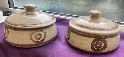 Buy Two 12cm Abaty Wales Stoneware Lidded Dishes • 24.99£