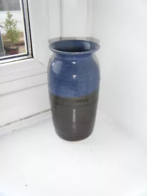 Buy Dedza Handmade Blue/Black Art Pottery Vase Made In Malawi • 2.50£