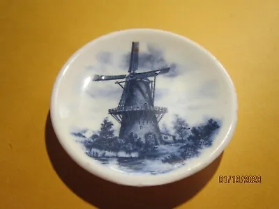 Buy Antique Vintage Mini Blue Windmill Plate FENTON CHINA CO Md In England 2 1/4  • 9.27£