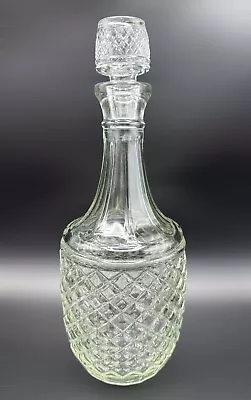 Buy Vintage Glass Decanter With Matching Glass Stopper - 28cm ~ VGC • 18.95£