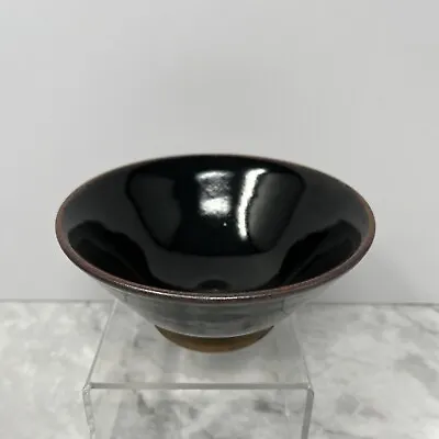Buy Charles Vyse Chelsea Studio Pottery Bowl C. 1930 Stoneware Tenmoku Glaze #998 • 375£
