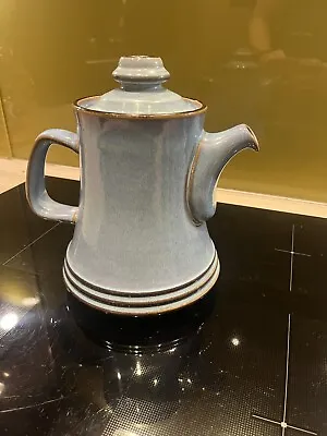 Buy Rare Denby Corfu Blue Coffee / Tea Pot Retro Style Vintage Excellent Condition  • 30£