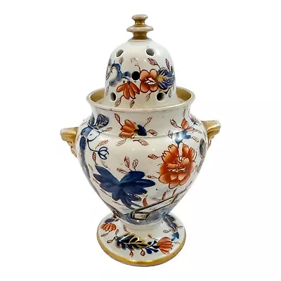 Buy Antique Georgian Masons Ironstone Porcelain Imari Pot Pourri Vase Incense Burner • 200£
