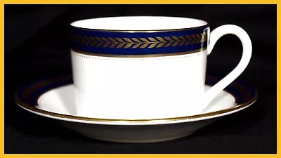 Buy Coalport Blue Wheat Cups & Saucers - In Excellent Condition • 29.99£