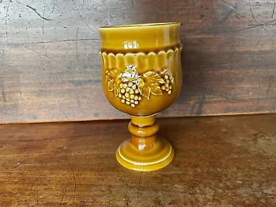 Buy Royal Worcester Crown Ware Glazed Pottery Goblet Treacle Colour Spice • 3£