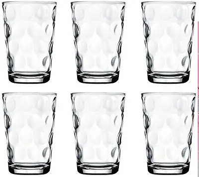 Buy Pasabache Polka Dot Glass Tumbler Set Stackable Juice Water Glasses Set Of 6 • 12.99£