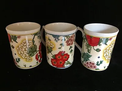 Buy 3 X Duchess Fine Bone China, Flowers, Traditional Mugs • 8£