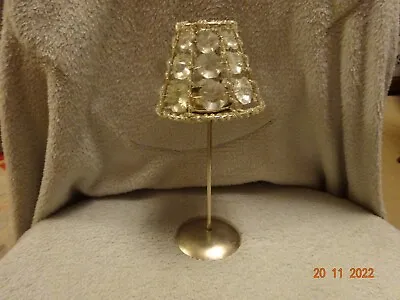 Buy Candle Holder 10” Tall With Crystal Lampshade Style Surround. • 4£