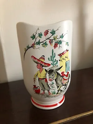 Buy Crown Ducal 1950's Vase Mexican Boy And Donkey • 10.95£