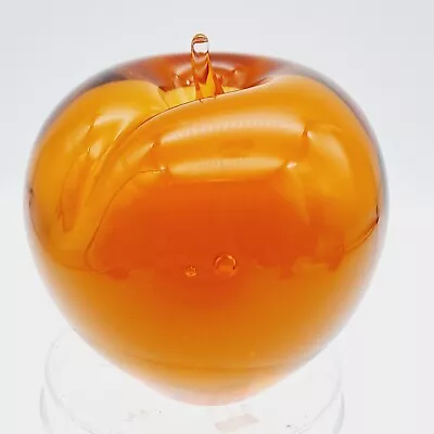 Buy Vintage Amber Brown Glass Apple Design Paper Weight Ornament  2  Display Small • 10.99£
