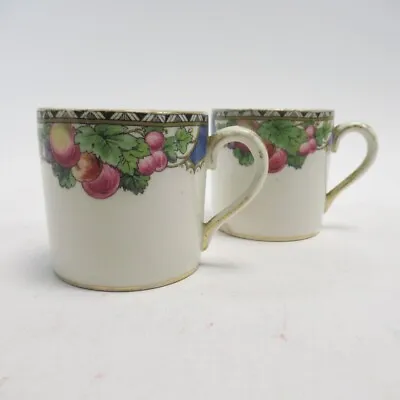 Buy Booths Silicon Coffee Cup Ceylon Fruit Ivory Orchard Antique Porcelain China X 2 • 35£