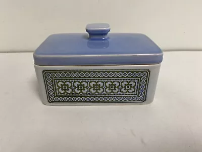 Buy Vintage - Hornsea Pottery Blue Tapestry - Butter Dish • 19.99£