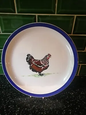Buy Vintage Carrigaline Pottery Large Plate Or Charger Hand Painted Hen 12 /30cm • 22£