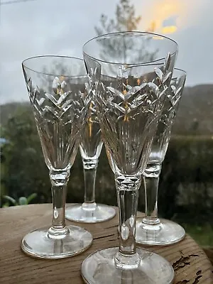 Buy Webb Corbett Cut Crystal Cocktail / Wine Glass Art Deco Very Rare C1930 Set Of 4 • 120£