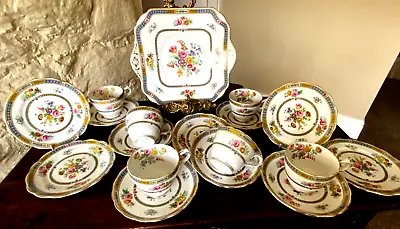 Buy Vintage Copelands China Malvern Pattern Tea Set • 65£