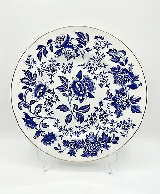 Buy Wedgewood Bone China Avon Blue White Floral Dinner Plate 10.75” Made In England • 28.39£