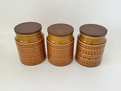Buy Vintage Hornsea Saffron Ceramic Storage Jars X 3: TEA COFFEE SUGAR JARS • 30£