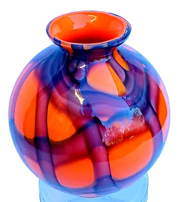 Buy Antique Kralik Steinwald Bohemian Czech Tango Art Glass Webbed Vase Art Deco 20s • 122.28£