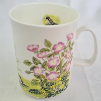 Buy Ashley Fine Bone China Mug With Wildflowers & Sparrow Design Lesley Hallas • 4.59£