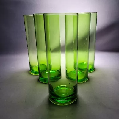 Buy 5x Green Highball Water Juice Glasses  250ml • 19.90£