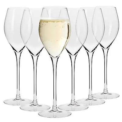 Buy Champagne Prosecco Glass Set 6x 280ml Sparkling Wine Krosno Dishwasher Safe HQ • 23.14£
